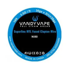 Σύρμα N80 / NI80 Superfine MTL Fused Clapton Vandy Vape